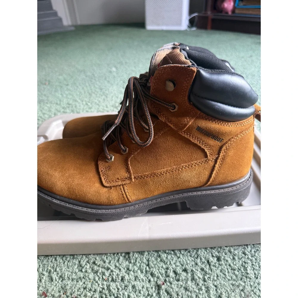 Brahma Men's Waterproof Work Boots Tan leather Lace Up Size 10W‎